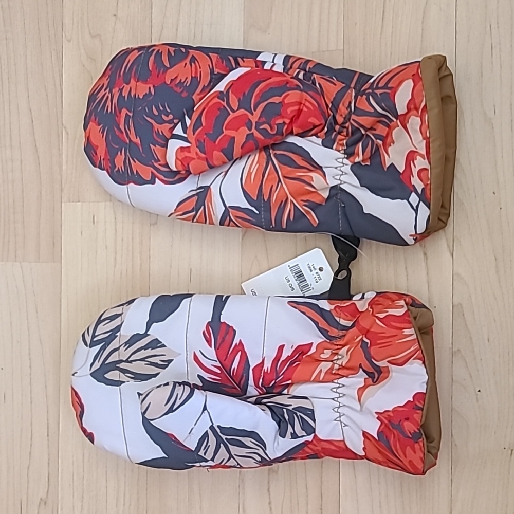 Offline by Aerie Ladies Winter Mitness Floral Gloves With Warm Lining Size S - Picture 3 of 5